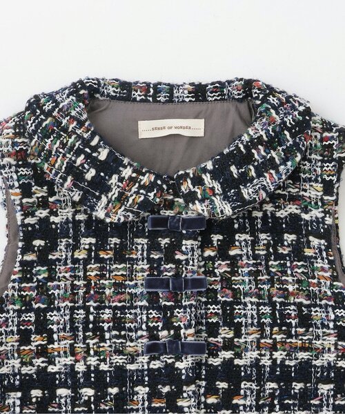 sense of wonder(センスオブワンダー)の「ロービングチェックベスト(ベスト・キッズ・レッド/ネイビー・90cm/100cm/110cm/120cm/130cm)」の6枚目の写真