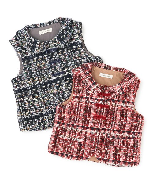 sense of wonder(センスオブワンダー)の「ロービングチェックベスト(ベスト・キッズ・レッド/ネイビー・90cm/100cm/110cm/120cm/130cm)」の3枚目の写真