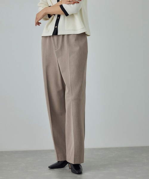ROPE'(ロペ)の「ストレッチギャバセミフレアイージーパンツ/イージーケア(その他パンツ・レディース・ベージュ/ブラック/オフホワイト・36/38)」の3枚目の写真