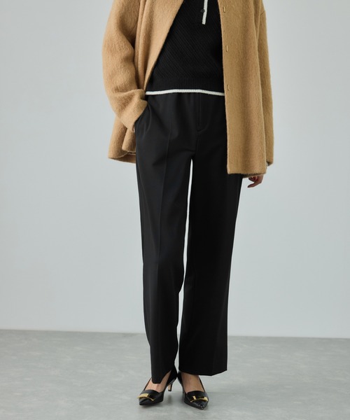ROPE'(ロペ)の「ストレッチギャバセミフレアイージーパンツ/イージーケア(その他パンツ・レディース・ベージュ/ブラック/オフホワイト・36/38)」の2枚目の写真