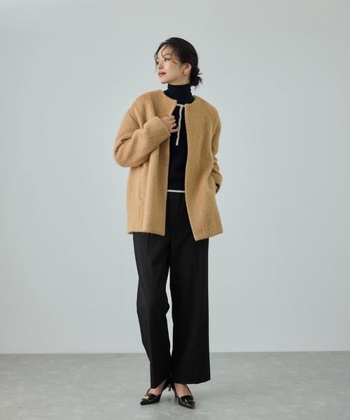 ROPE'(ロペ)の「ストレッチギャバセミフレアイージーパンツ/イージーケア(その他パンツ・レディース・ベージュ/ブラック/オフホワイト・36/38)」の12枚目の写真