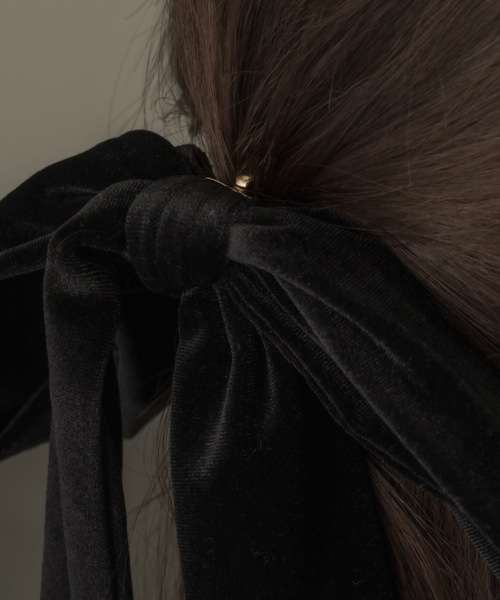 muku(ムク)の「HAIR HOOP/VELOUR RIBBON(バレッタ/ヘアクリップ・レディース・ブラック/ブラウン・FREE)」の13枚目の写真