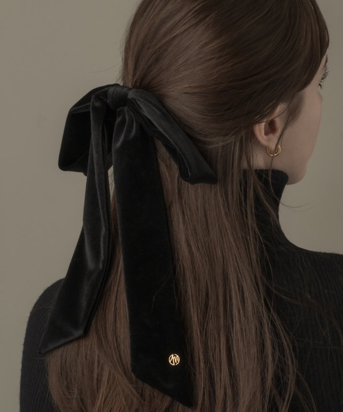 muku(ムク)の「HAIR HOOP/VELOUR RIBBON(バレッタ/ヘアクリップ・レディース・ブラック/ブラウン・FREE)」の8枚目の写真