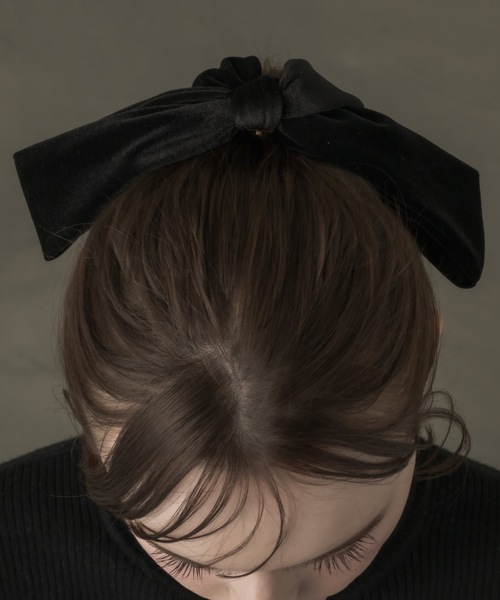 muku(ムク)の「HAIR HOOP/VELOUR RIBBON(バレッタ/ヘアクリップ・レディース・ブラック/ブラウン・FREE)」の12枚目の写真