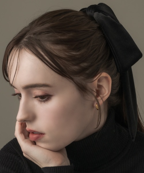 muku(ムク)の「HAIR HOOP/VELOUR RIBBON(バレッタ/ヘアクリップ・レディース・ブラック/ブラウン・FREE)」の9枚目の写真