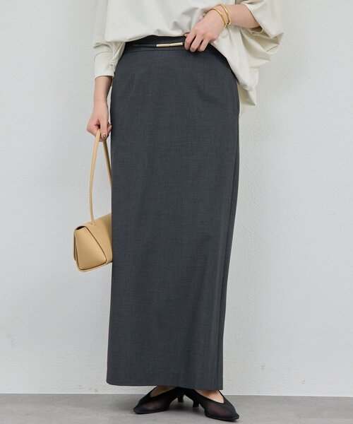 GALLARDAGALANTE（ガリャルダガランテ）の「【セットアップ対応】梳毛ストレッチタイトスカート（スカート・レディース・ライトベージュ/チャコールグレー・0/1）」の3枚目の写真