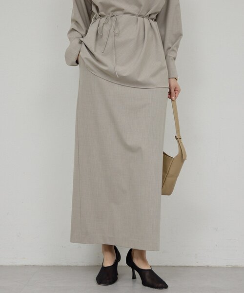 GALLARDAGALANTE（ガリャルダガランテ）の「【セットアップ対応】梳毛ストレッチタイトスカート（スカート・レディース・ライトベージュ/チャコールグレー・0/1）」の19枚目の写真