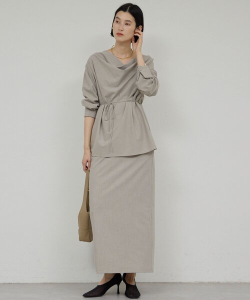 GALLARDAGALANTE（ガリャルダガランテ）の「【セットアップ対応】梳毛ストレッチタイトスカート（スカート・レディース・ライトベージュ/チャコールグレー・0/1）」の22枚目の写真