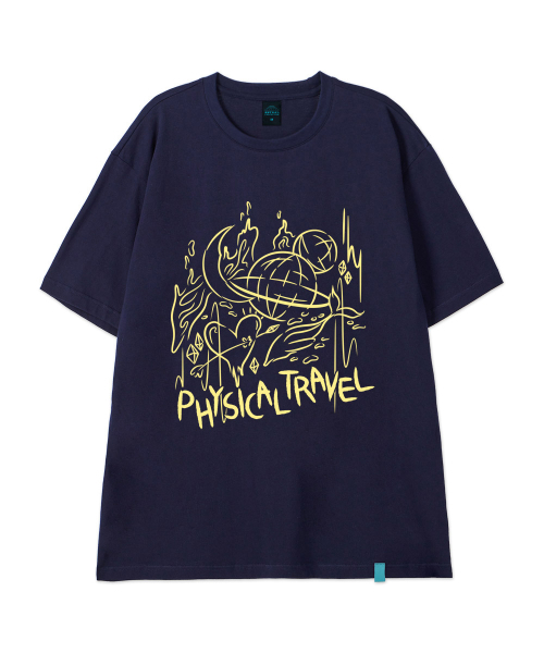 ASTRAL PROJECTION（アストラルプロジェクション）の「[フィジカルトラベル]コットンルーズフィット半袖Tシャツ_スペースネイビー（Tシャツ/カットソー・メンズ・その他・LARGE/MEDIUM/X-LARGE/XX-LARGE）」の2枚目の写真