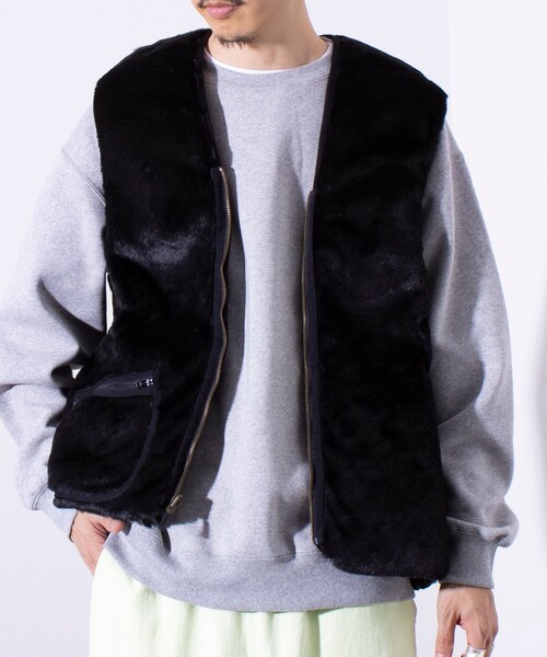 セール】【BARBOUR/バブアー】フロントジップ ファー ライナー ベスト