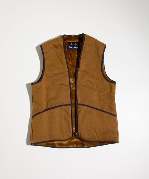 セール】【BARBOUR/バブアー】フロントジップ ファー ライナー ベスト