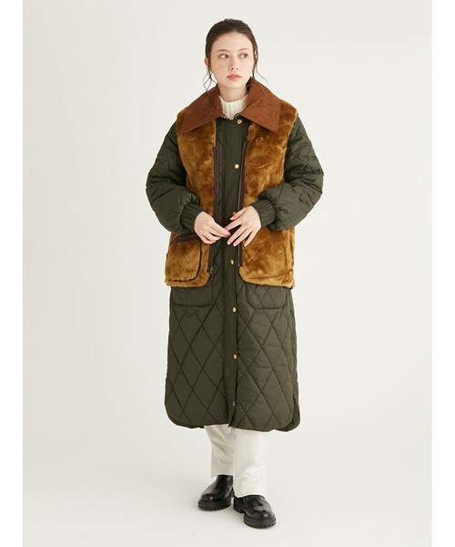 Barbour（バブアー）の「【BARBOUR/バブアー】フロントジップ ファー ライナー ベスト（ベスト・メンズ・ベージュ/ブラック・40/42）」の11枚目の写真