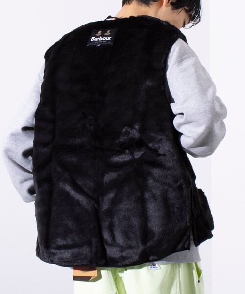 セール】【BARBOUR/バブアー】フロントジップ ファー ライナー ベスト