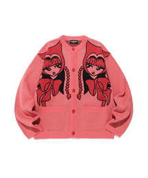 DEVIL GIRL KNIT CARDIGAN_PINK(NG2FFUK681A)