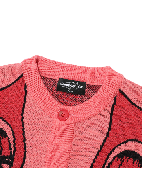 NICE GHOST CLUB（ナイスゴーストクラブ）の「DEVIL GIRL KNIT CARDIGAN_PINK(NG2FFUK681A)（カーディガン/ボレロ・メンズ・ピンク・SMALL/MEDIUM/LARGE）」の3枚目の写真