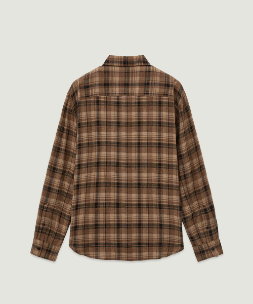 LMOOD(エルムード)の「エスメラルダ コットンビスコースチェックシャツ ブラウン(シャツ/ブラウス・メンズ・その他・44/46/48)」の3枚目の写真