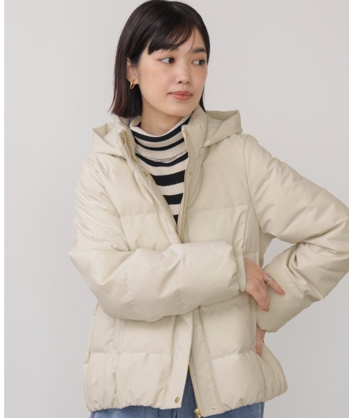 Bou Jeloud（ブージュルード）の「ストレッチダウンジャケット（ダウンジャケット/コート・レディース・アイボリー/ブラック・38）」の2枚目の写真