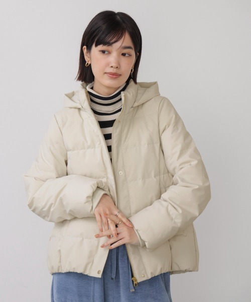 Bou Jeloud（ブージュルード）の「ストレッチダウンジャケット（ダウンジャケット/コート・レディース・アイボリー/ブラック・38）」の7枚目の写真