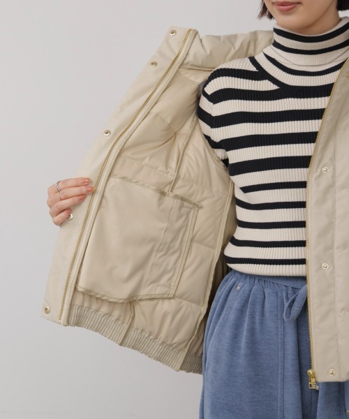 Bou Jeloud（ブージュルード）の「ストレッチダウンジャケット（ダウンジャケット/コート・レディース・アイボリー/ブラック・38）」の19枚目の写真