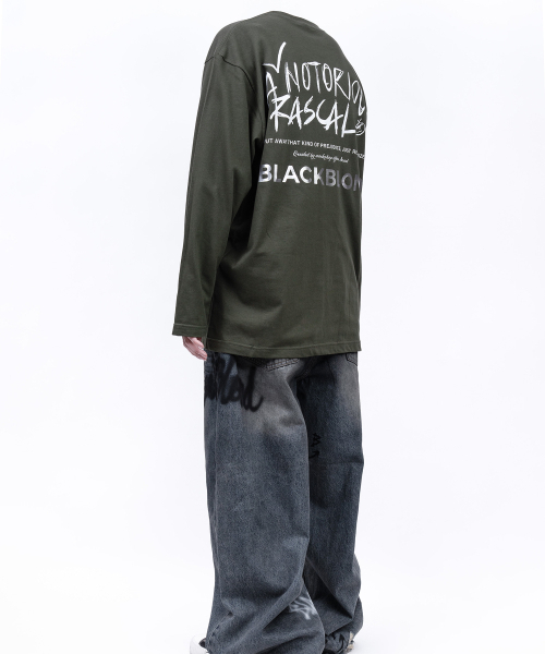 BLACK BLOND（ブラック ブロンド）の「ビビディレスカル 長袖Tシャツ（カーキ）（Tシャツ/カットソー・レディース・その他・SMALL/MEDIUM/LARGE/X-LARGE/XX-LARGE/XXX-LARGE）」の4枚目の写真