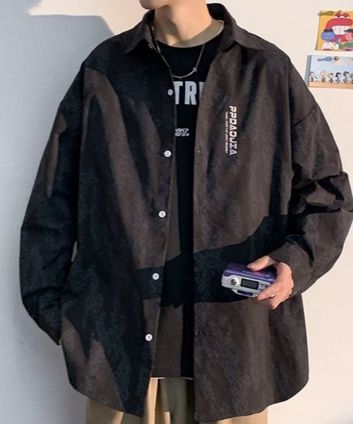 link lot(リンクロット)の「ロゴプリント総柄長袖シャツ(シャツ/ブラウス・メンズ・ブラック/ホワイト・M/L)」の9枚目の写真