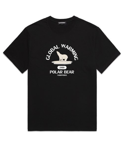 VANNWORKS(バンワークス)の「POLAR BEAR オーバーサイズ 半袖Tシャツ (VS0088) ブラック(Tシャツ/カットソー・レディース・その他・LARGE/MEDIUM/SMALL/X-LARGE/XX-LARGE)」の1枚目の写真