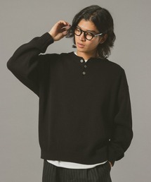RAGEBLUE | HENRY NECK KNIT PULLOVER / ヘンリーネックニットプルオーバー(ニット/セーター)