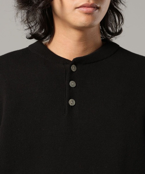 RAGEBLUE(レイジブルー)の「HENRY NECK KNIT PULLOVER / ヘンリーネックニットプルオーバー(ニット/セーター・メンズ・グレー系その他/ブラック/オレンジ系その他3/ライトブルー・MEDIUM/LARGE)」の19枚目の写真