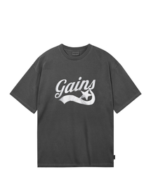 GAINSBORO（ゲインズボロ）の「[クールコットン] ピグメントオリジナルスターロゴTシャツダークグレー/シルバー（Tシャツ/カットソー）」