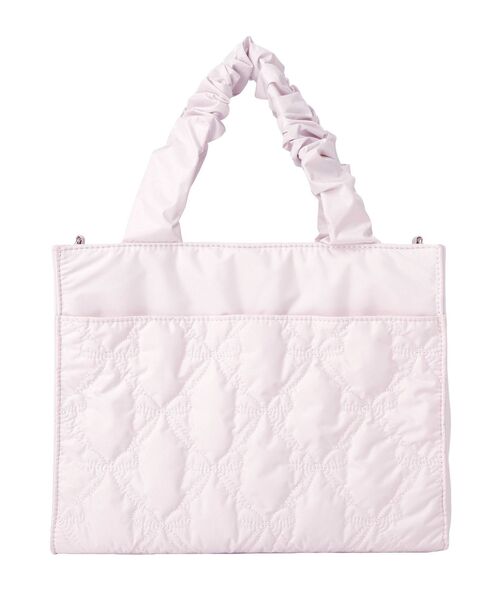 WEB限定カラーあり】ギャザーハンドル2Wayリボンキルティングトート