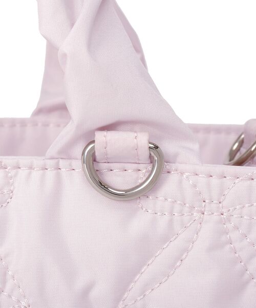 WEB限定カラーあり】ギャザーハンドル2Wayリボンキルティングトート