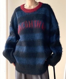 CANVAS+（キャンバスプラス）の「【CANVAS＋】シャギーボーダーロゴニットプルオーバー（パーカー）」