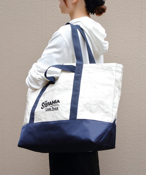 THE SHINZONE(ザ シンゾーン)の「THE SHINZONE/シンゾーン ピクニックバッグ L PICNIC BAG(LARGE) 26MMSIT02(トートバッグ・レディース・グリーン/ネイビー・FREE)」の3枚目の写真