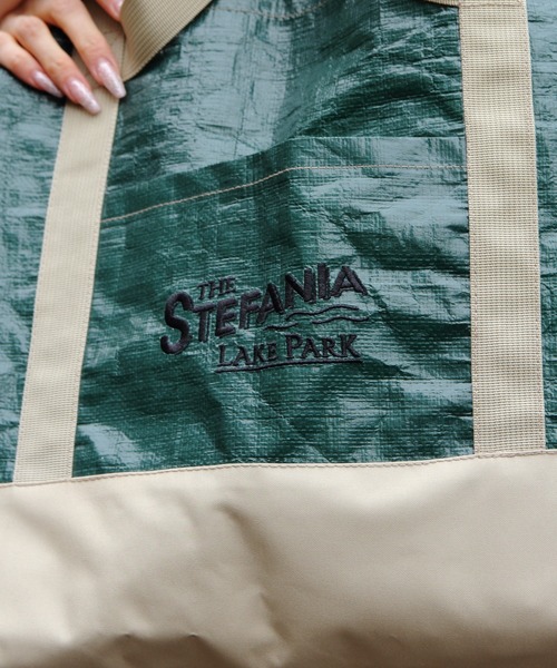 THE SHINZONE(ザ シンゾーン)の「THE SHINZONE/シンゾーン ピクニックバッグ L PICNIC BAG(LARGE) 26MMSIT02(トートバッグ・レディース・グリーン/ネイビー・FREE)」の8枚目の写真