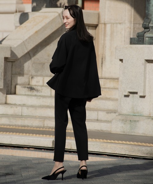 Petitjo(プッチージョ)の「小さいサイズ 【入学式・卒業式・フォーマル】フォーマル2点セット(ジャケット+テーパードパンツ)低身長さん・小柄女性(スーツセット・レディース・ネイビー/ブラック・PL/PM/PS/PSS)」の20枚目の写真