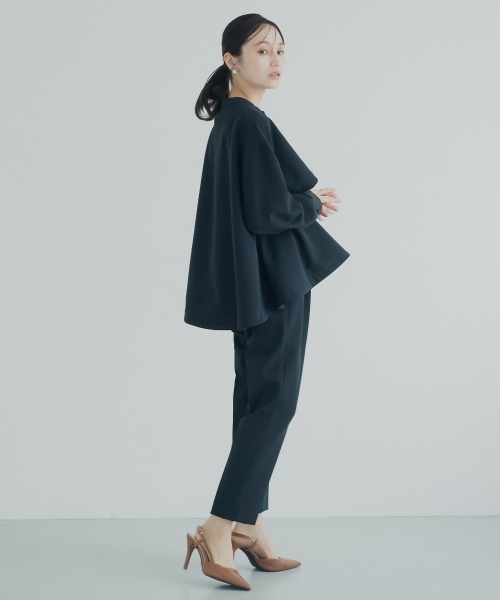 Petitjo(プッチージョ)の「小さいサイズ 【入学式・卒業式・フォーマル】フォーマル2点セット(ジャケット+テーパードパンツ)低身長さん・小柄女性(スーツセット・レディース・ネイビー/ブラック・PL/PM/PS/PSS)」の6枚目の写真