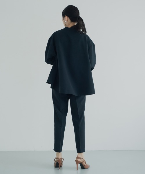 Petitjo(プッチージョ)の「小さいサイズ 【入学式・卒業式・フォーマル】フォーマル2点セット(ジャケット+テーパードパンツ)低身長さん・小柄女性(スーツセット・レディース・ネイビー/ブラック・PL/PM/PS/PSS)」の7枚目の写真