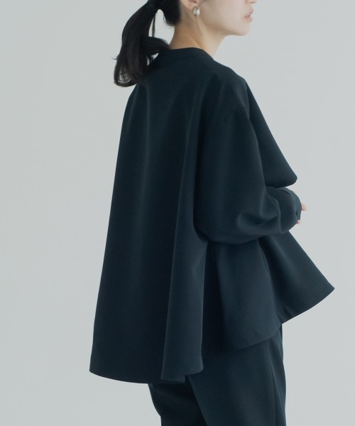 Petitjo(プッチージョ)の「小さいサイズ 【入学式・卒業式・フォーマル】フォーマル2点セット(ジャケット+テーパードパンツ)低身長さん・小柄女性(スーツセット・レディース・ネイビー/ブラック・PL/PM/PS/PSS)」の10枚目の写真