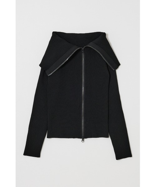 セール】BIG COLLAR ZIP UP ニット（ニット/セーター）｜MOUSSY