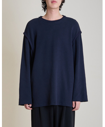 WHYSOCEREALZ（ワイソー シリアルズ）の「Is This Knit Longsleeve - navy（Tシャツ/カットソー）」