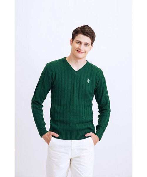 ROYAL CLUB HOLIDAY(ロイヤルクラブホリデー)の「ロイヤルマーク ケーブルニット グリーン(ニット/セーター・レディース・その他・MEDIUM/LARGE)」の2枚目の写真
