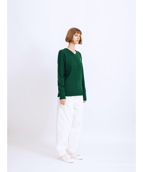 ROYAL CLUB HOLIDAY(ロイヤルクラブホリデー)の「ロイヤルマーク ケーブルニット グリーン(ニット/セーター・レディース・その他・MEDIUM/LARGE)」の4枚目の写真