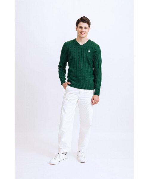ROYAL CLUB HOLIDAY(ロイヤルクラブホリデー)の「ロイヤルマーク ケーブルニット グリーン(ニット/セーター・レディース・その他・MEDIUM/LARGE)」の8枚目の写真