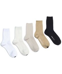 YARNWORKS（ヤーンワークス）の「[Basic color 5 pack]WORK0-middle basic lip socks（ソックス/靴下・メンズ）」