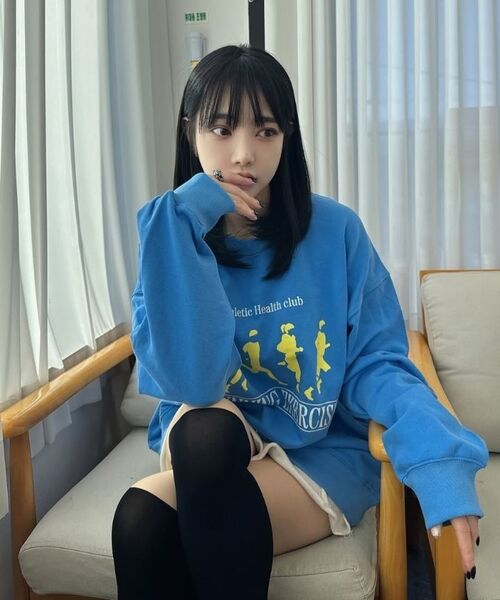 25PERCENTAGE（25パーセンテージ）の「25Pランニングロゴピグメントスウェットシャツ25B41321BL（スウェット・レディース・その他・MEDIUM/LARGE）」の19枚目の写真