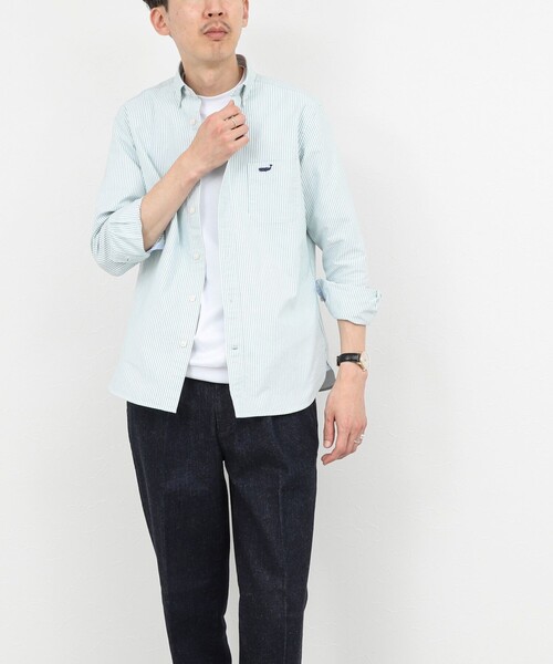 NOLLEY’S(ノーリーズ)の「TRADITIONAL OX クジラBD オックス ボタンダウンシャツ 26SS(シャツ/ブラウス・メンズ・ホワイト/ライトブルー/ネイビー/グリーン系その他・S/M/L/XL)」の5枚目の写真