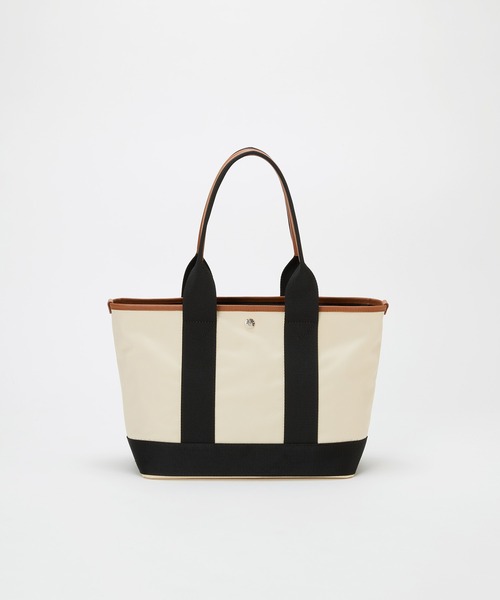 Breath TOPKAPI（ブレストプカピ）の「【Breath TOPKAPI sis】【WEB限定】ナイロン ロングハンドル トートバッグ A4 / 軽量 / 肩掛け / SCOTCH GRAIN スコッチグレイン（トートバッグ・レディース・クリーム/グレイッシュベージュ/ブラック・FREE）」の2枚目の写真