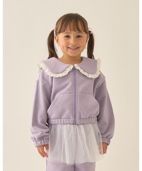 Lycee mine(リセマイン)の「【Lycee mine バレエシリーズ】【セットアップ可】セーラーカラーフルジップスウェット【子供服】【キッズ】【女の子】(パーカー・キッズ・アイボリー/ベビーピンク/ブラック/ライトブルー/トップグレー/クリーム/バイオレット・110cm/130cm/120cm/140cm/150cm/100cm)」の6枚目の写真