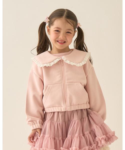 Lycee mine(リセマイン)の「【Lycee mine バレエシリーズ】【セットアップ可】セーラーカラーフルジップスウェット【子供服】【キッズ】【女の子】(パーカー・キッズ・アイボリー/ベビーピンク/ブラック/ライトブルー/トップグレー/クリーム/バイオレット・110cm/130cm/120cm/140cm/150cm/100cm)」の7枚目の写真