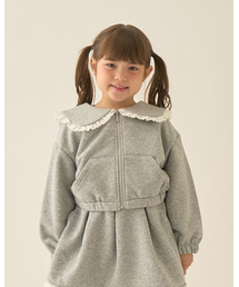 Lycee mine | 【Lycee mine バレエシリーズ】【セットアップ可】セーラーカラーフルジップスウェット【子供服】【キッズ】【女の子】(パーカー)